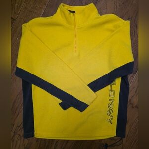 Old Navy Men's Zip-Up Sweater in Yellow and Navy